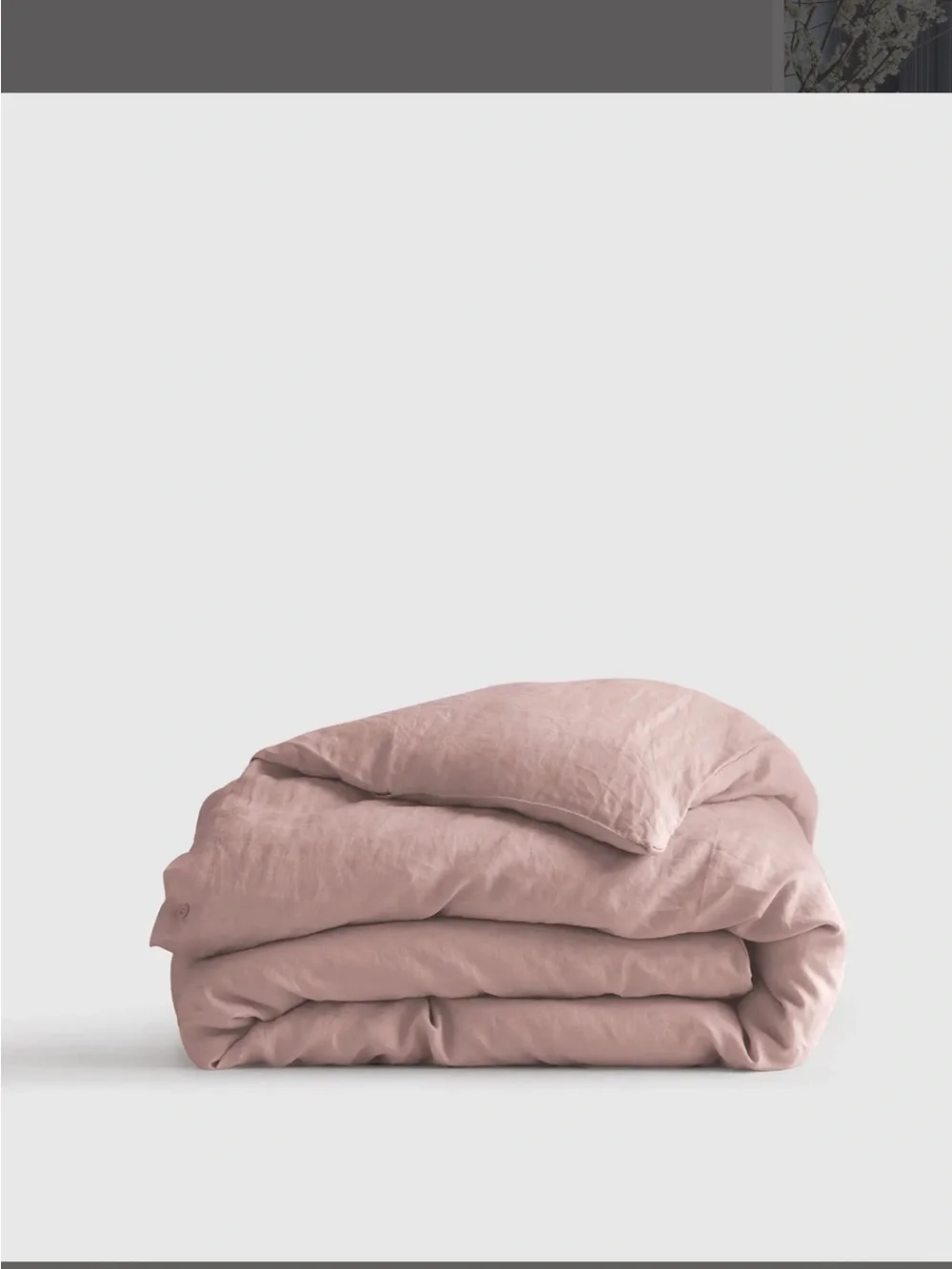 Quince Linen Duvet in Dusty Mauve King/Cal King